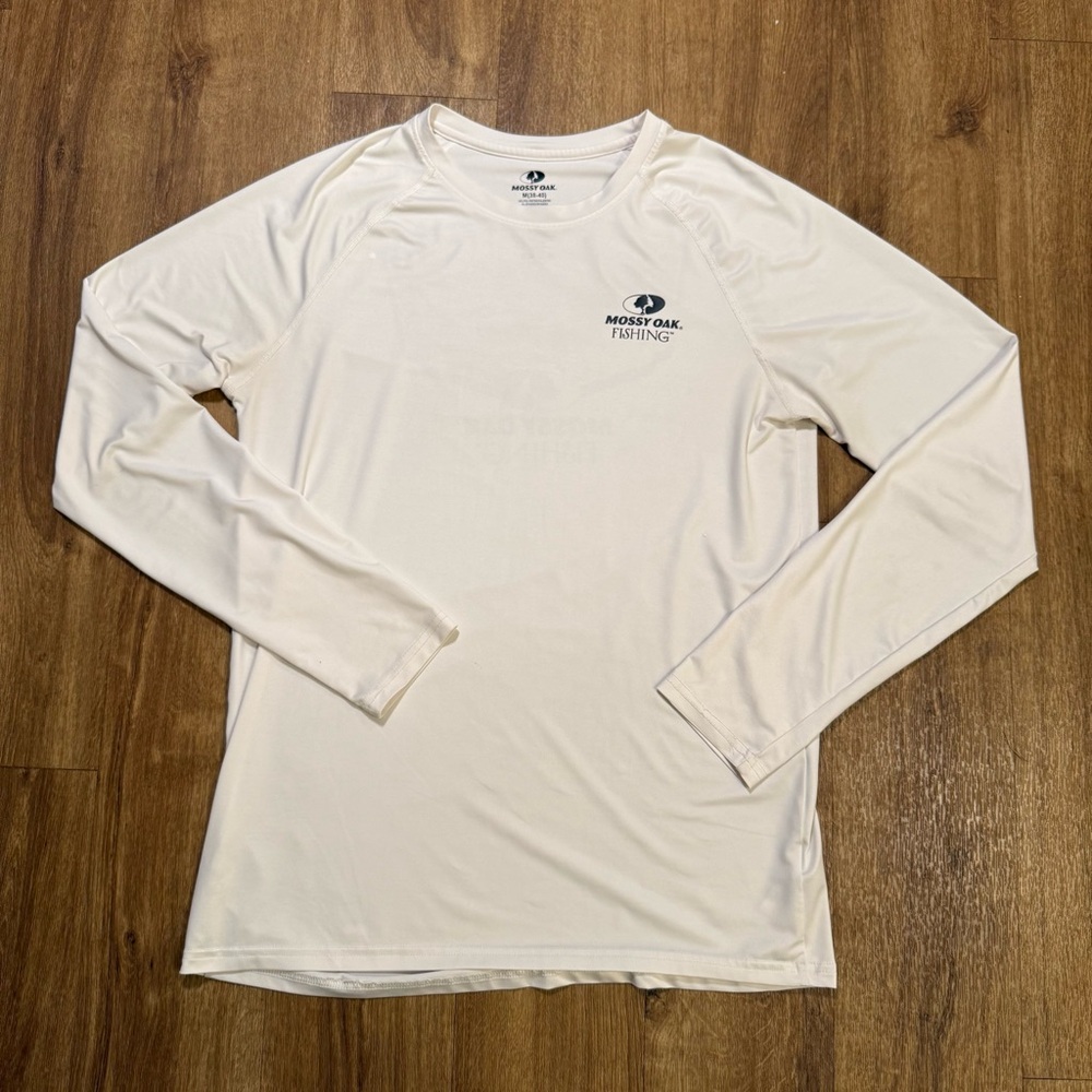 Mossy Oak Men's Cream Long Sleeve Tee